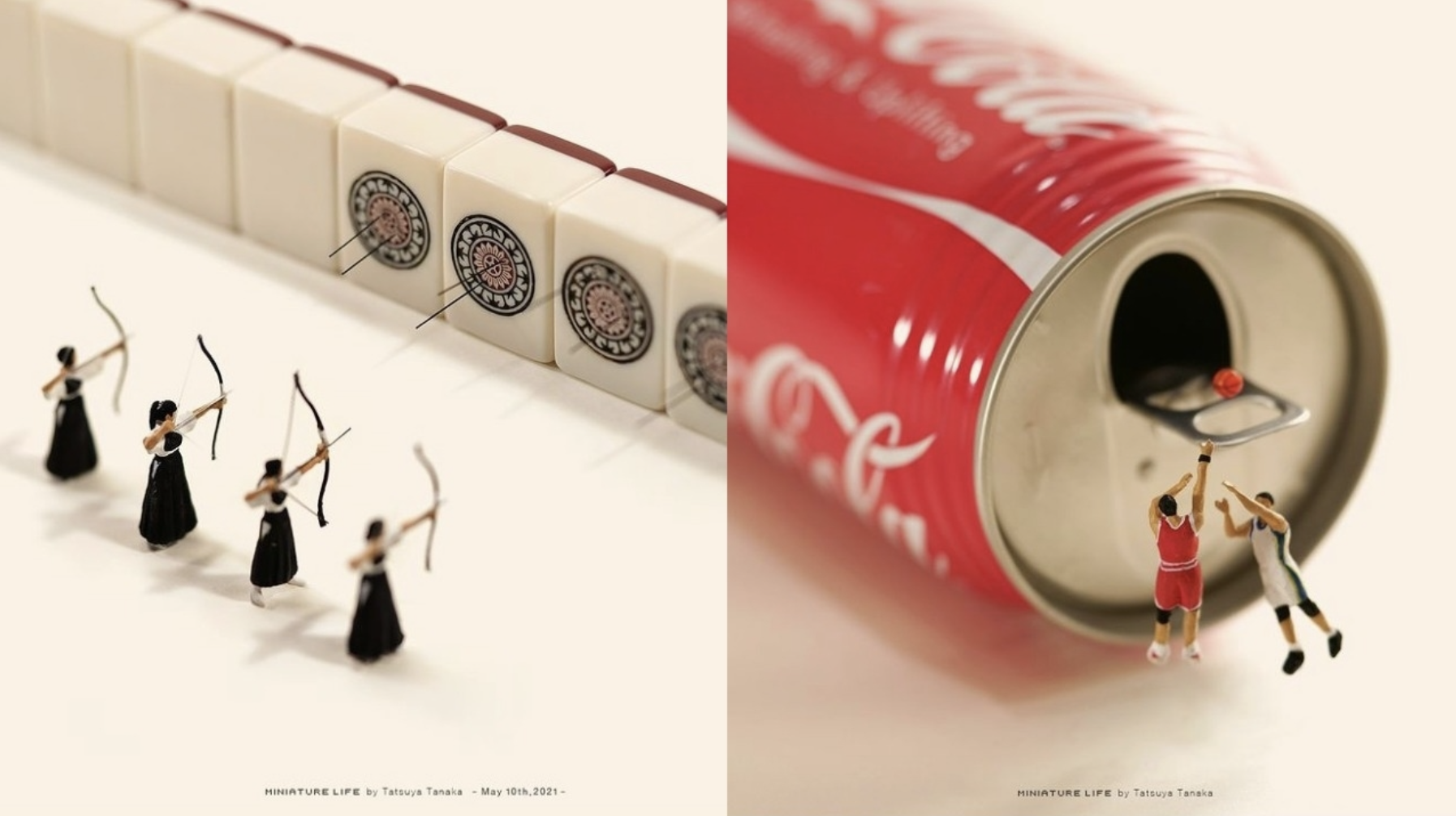 【外國總匯】縮小版東京奧運!麻將成箭靶、可樂拉環變籃框,田中達也釋出奧運系列新作