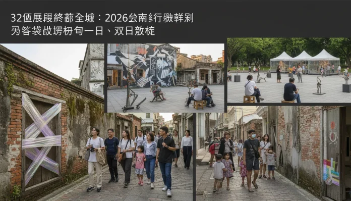 32個展區散落全城：2026臺南藝術雙年展的分散式逛法與一日、兩日路線